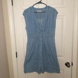 Madewell Denim Cap Sleeve Mini Dress